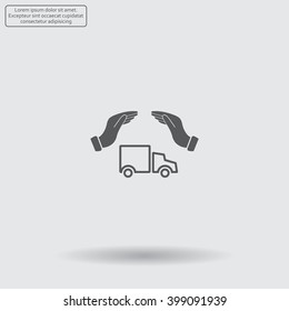 Car Insurance web icon. vector design
