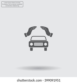 Car Insurance web icon. vector design
