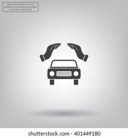 Car Insurance web icon. vector design