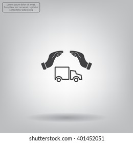 Car Insurance web icon. vector design