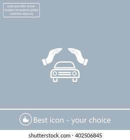 Car Insurance web icon. vector design