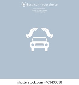 Car Insurance web icon. vector design
