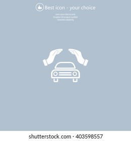 Car Insurance web icon. vector design