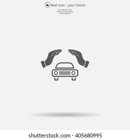 Car Insurance web icon. vector design