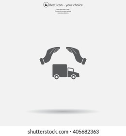Car Insurance web icon. vector design