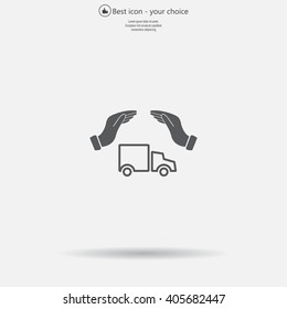 Car Insurance web icon. vector design
