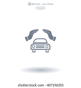 Car Insurance web icon. vector design