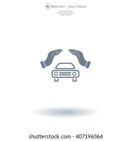 Car Insurance web icon. vector design