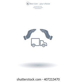 Car Insurance web icon. vector design