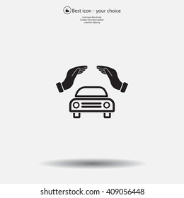 Car Insurance web icon. vector design