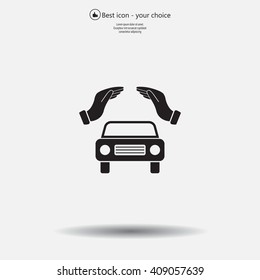 Car Insurance web icon. vector design