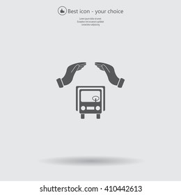 Car Insurance web icon. vector design