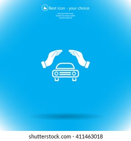 Car Insurance web icon. vector design