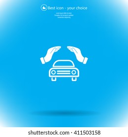 Car Insurance web icon. vector design