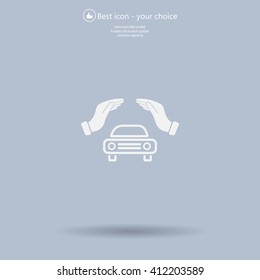 Car Insurance web icon. vector design