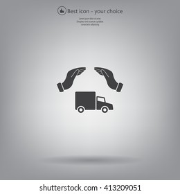 Car Insurance web icon. vector design