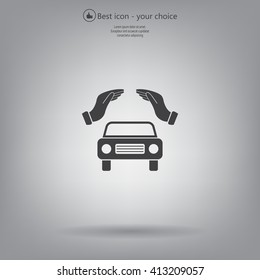 Car Insurance web icon. vector design