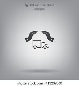 Car Insurance web icon. vector design