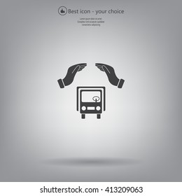 Car Insurance web icon. vector design