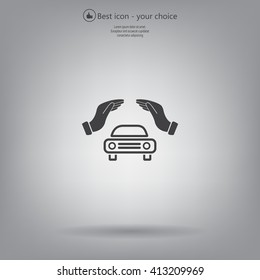 Car Insurance web icon. vector design