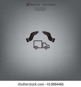 Car Insurance web icon. vector design