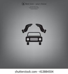 Car Insurance web icon. vector design