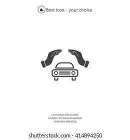 Car Insurance web icon. vector design