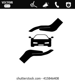 Car Insurance web icon. vector design