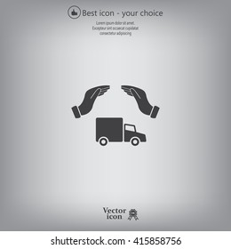 Car Insurance web icon. vector design