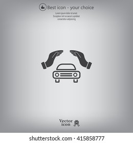 Car Insurance web icon. vector design
