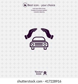 Car Insurance web icon. vector design