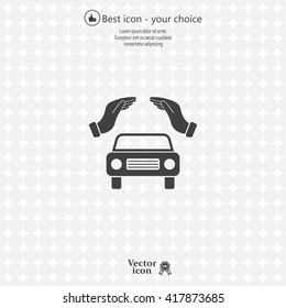 Car Insurance web icon. vector design