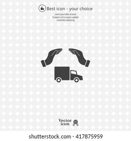 Car Insurance web icon. vector design