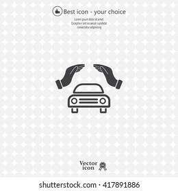 Car Insurance web icon. vector design
