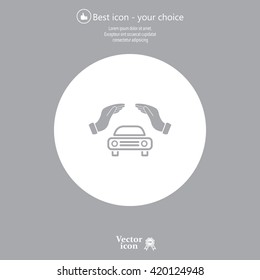 Car Insurance web icon. vector design