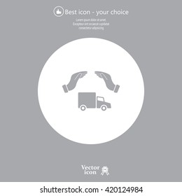 Car Insurance web icon. vector design