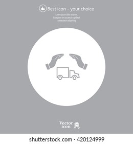 Car Insurance web icon. vector design