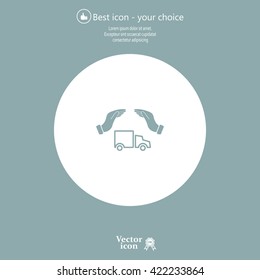 Car Insurance web icon. vector design