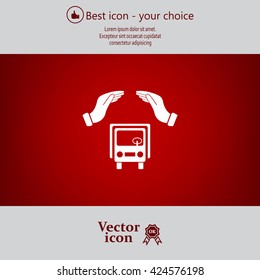 Car Insurance web icon. vector design