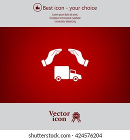 Car Insurance web icon. vector design