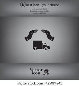 Car Insurance web icon. vector design