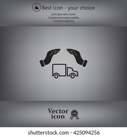 Car Insurance web icon. vector design