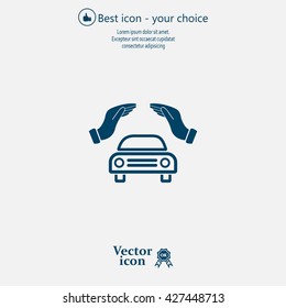 Car Insurance web icon. vector design