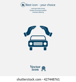 Car Insurance web icon. vector design
