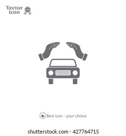 Car Insurance web icon. vector design