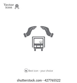 Car Insurance web icon. vector design