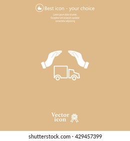 Car Insurance web icon. vector design