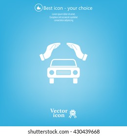 Car Insurance web icon. vector design