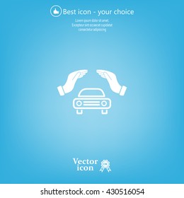 Car Insurance web icon. vector design