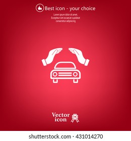 Car Insurance web icon. vector design